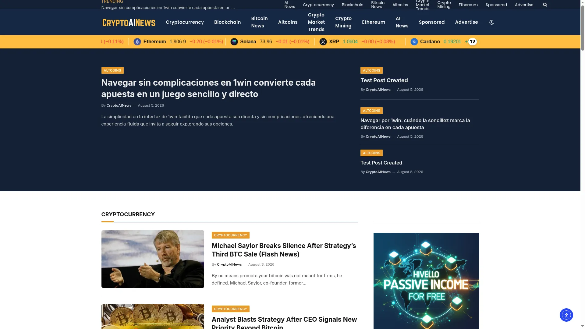 Cryptoainews.ai