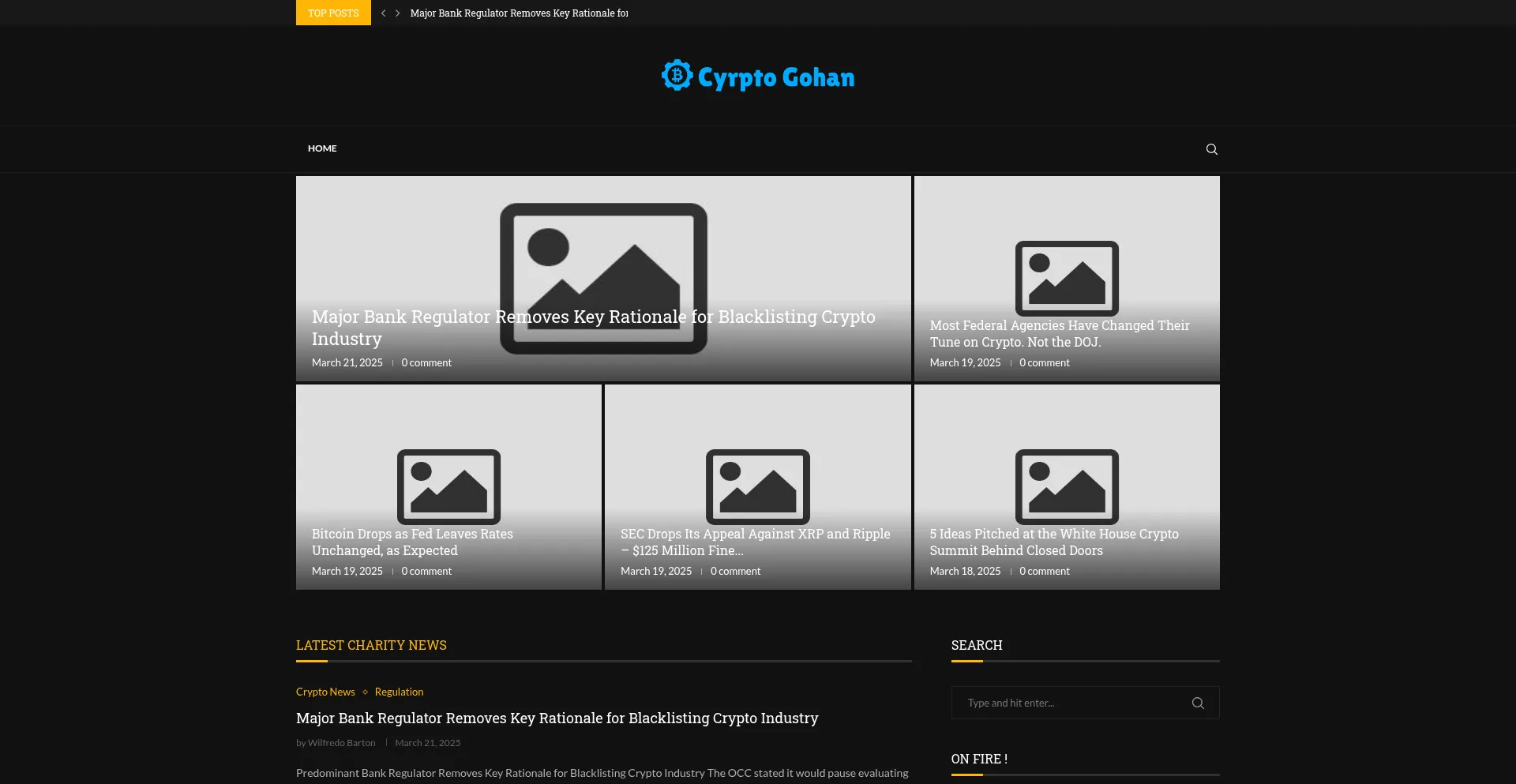 Website screenshot of Cryptogohan.com