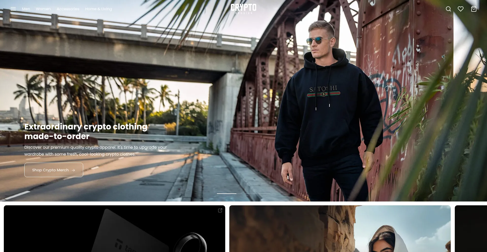 Website screenshot of Cryptogoodies.shop
