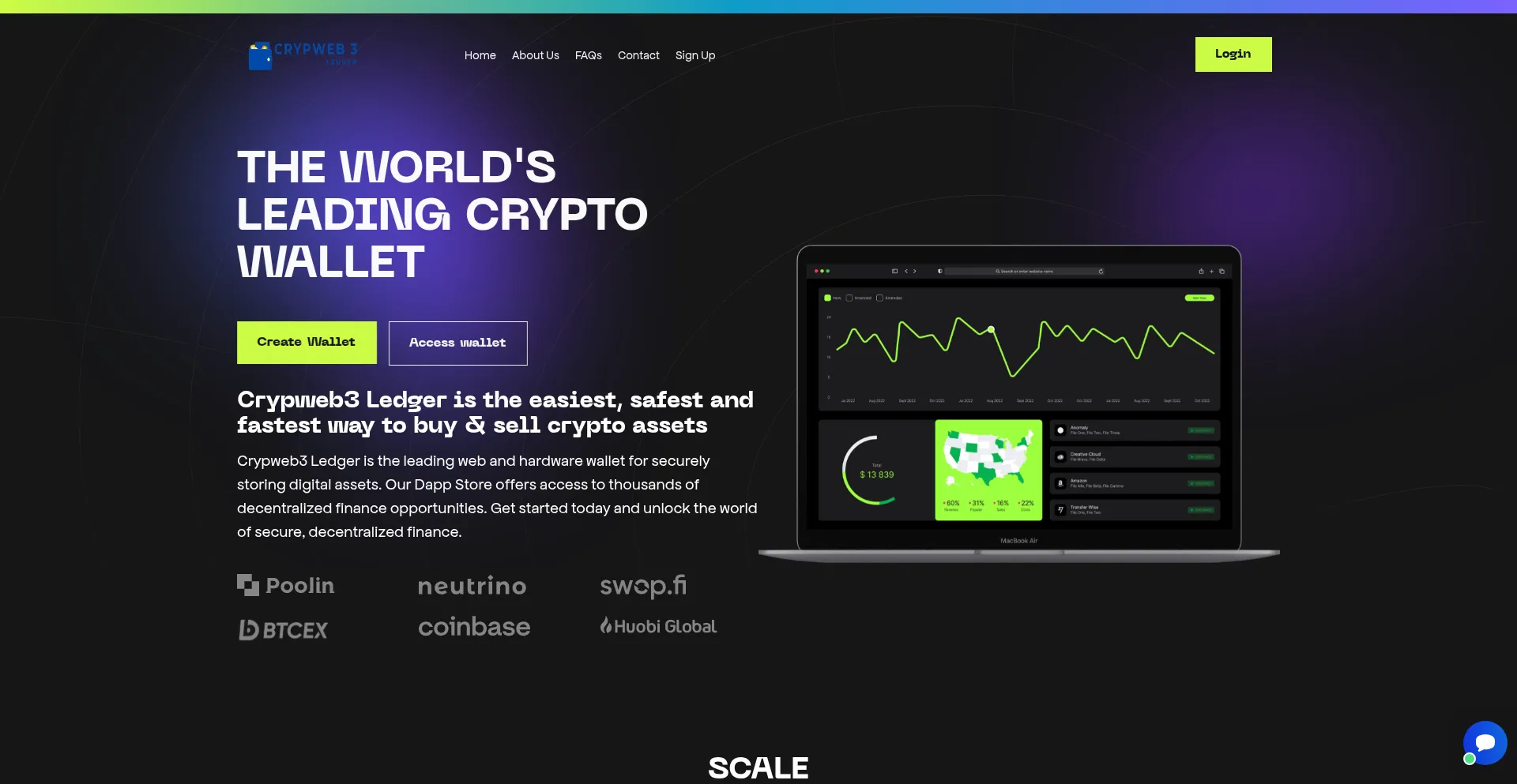 Website screenshot of Crypweb3ledger.com