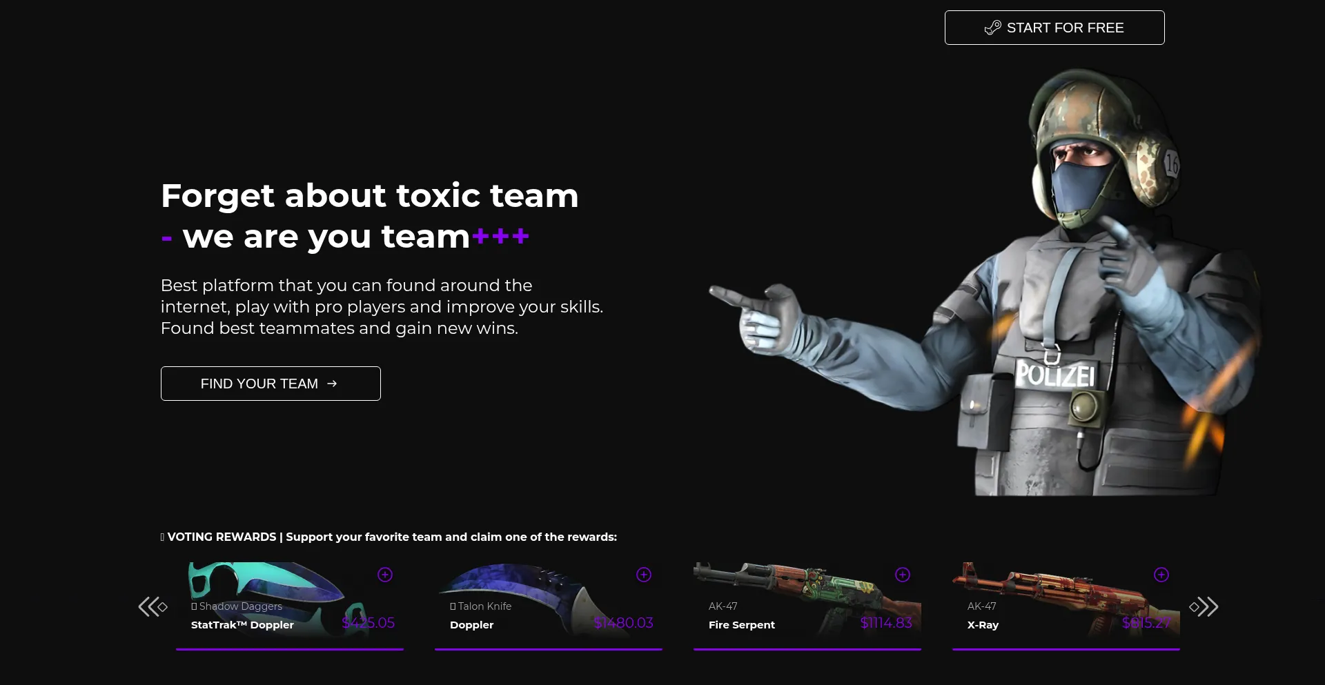 Website screenshot of Cs2-final.com
