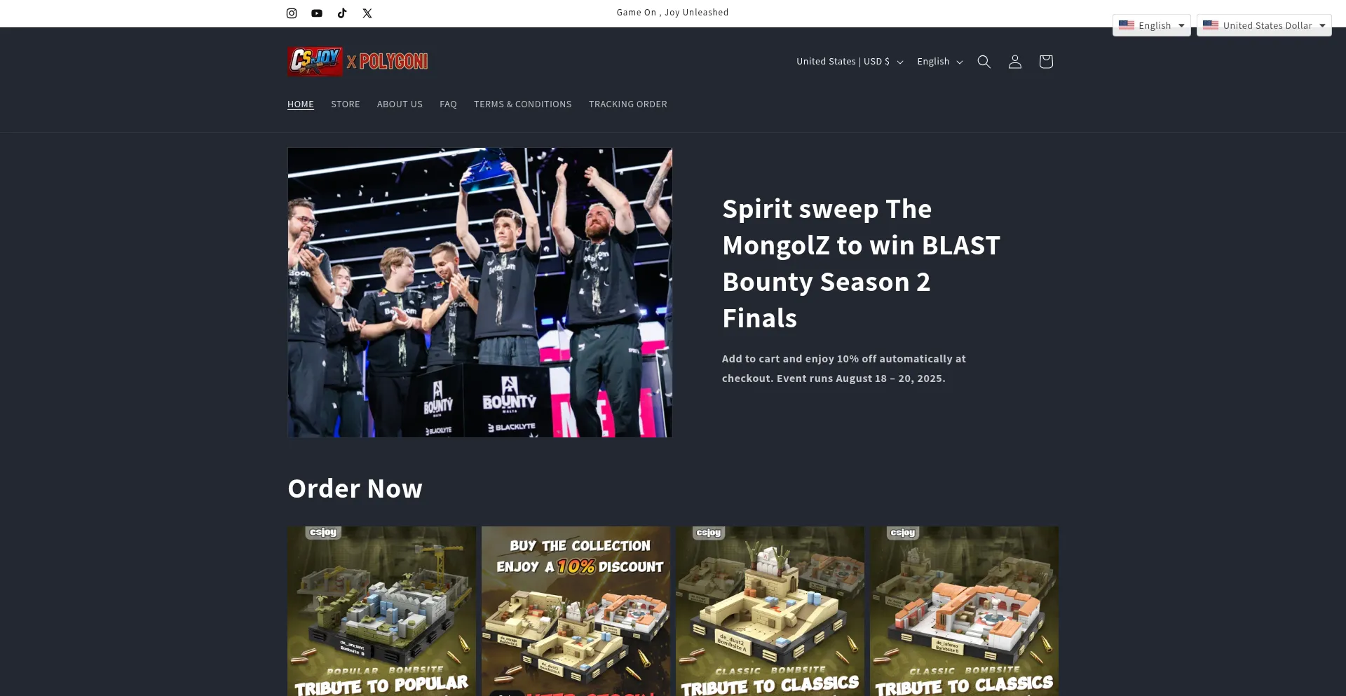 Website screenshot of Csjoyer.com