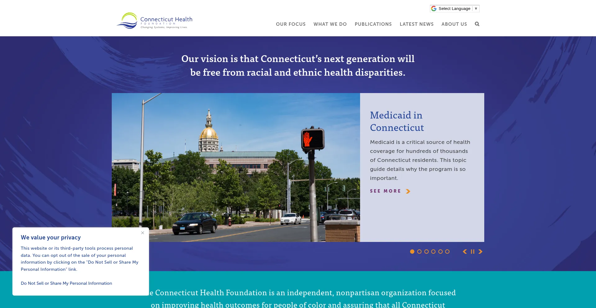 Website screenshot of Cthealth.org