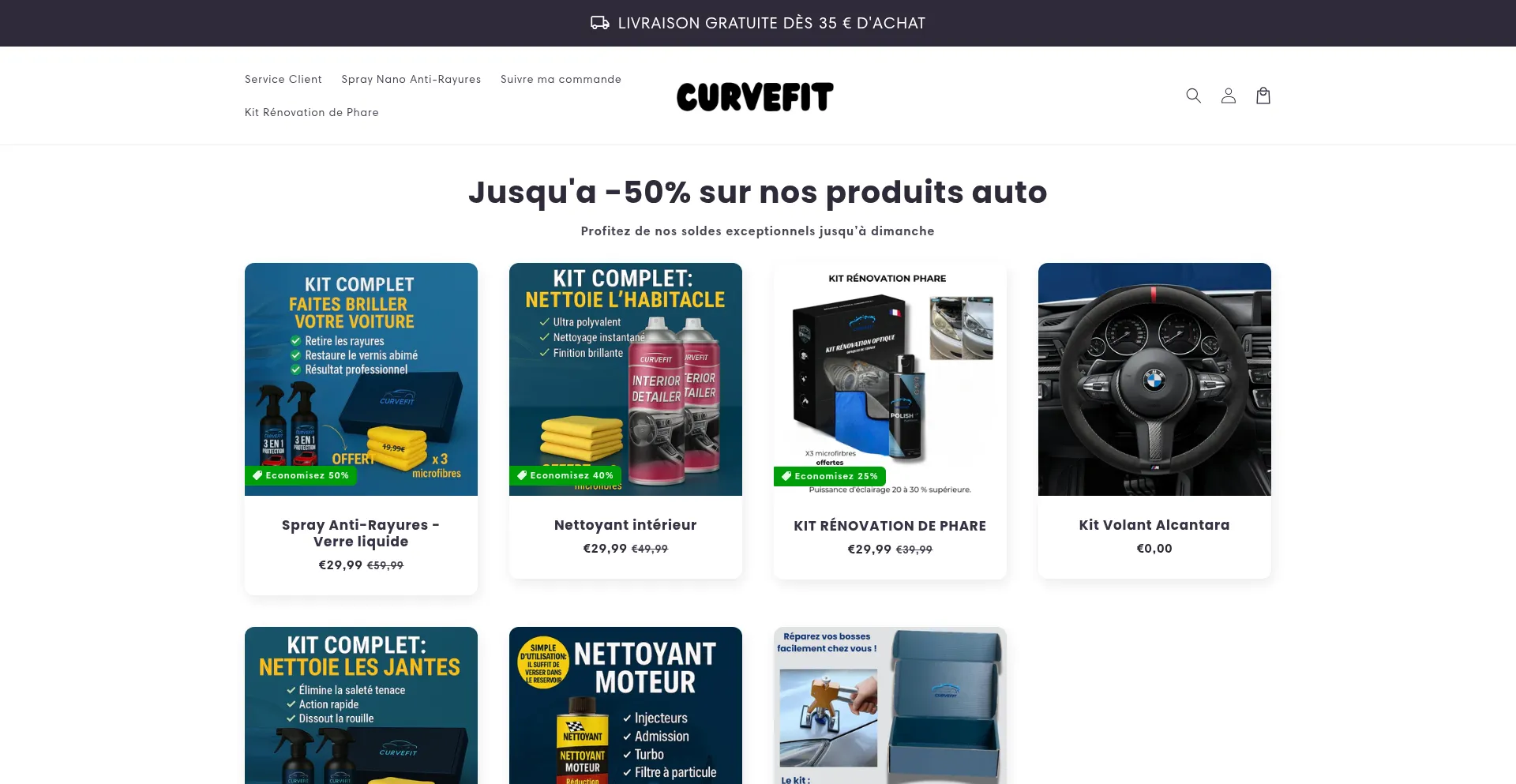 Website screenshot of Curvefitfrance.com