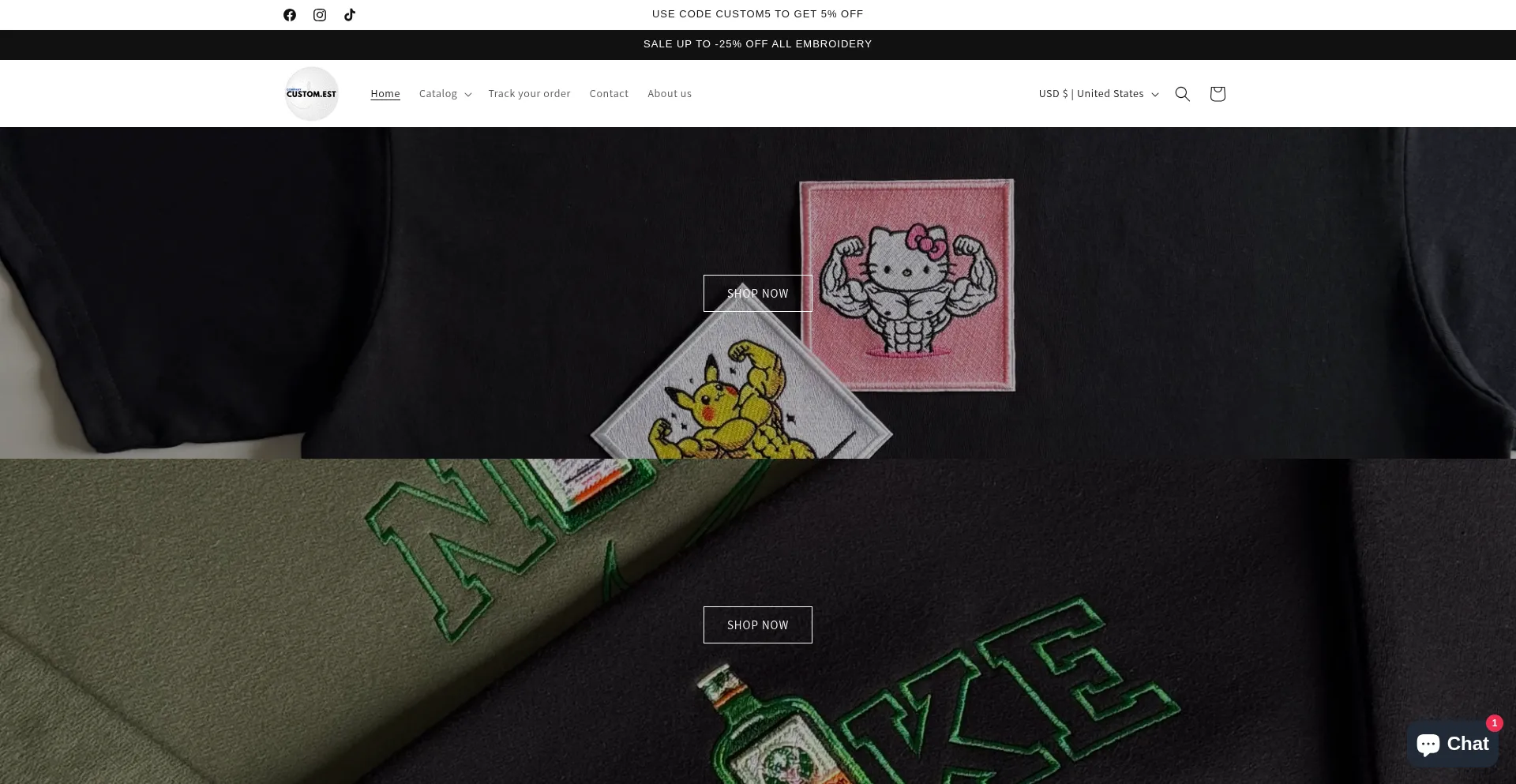 Website screenshot of Customest.com
