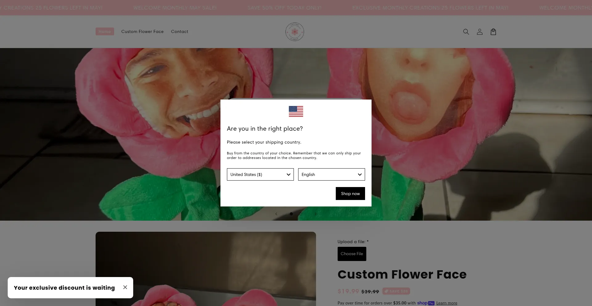 Customflowerface.com