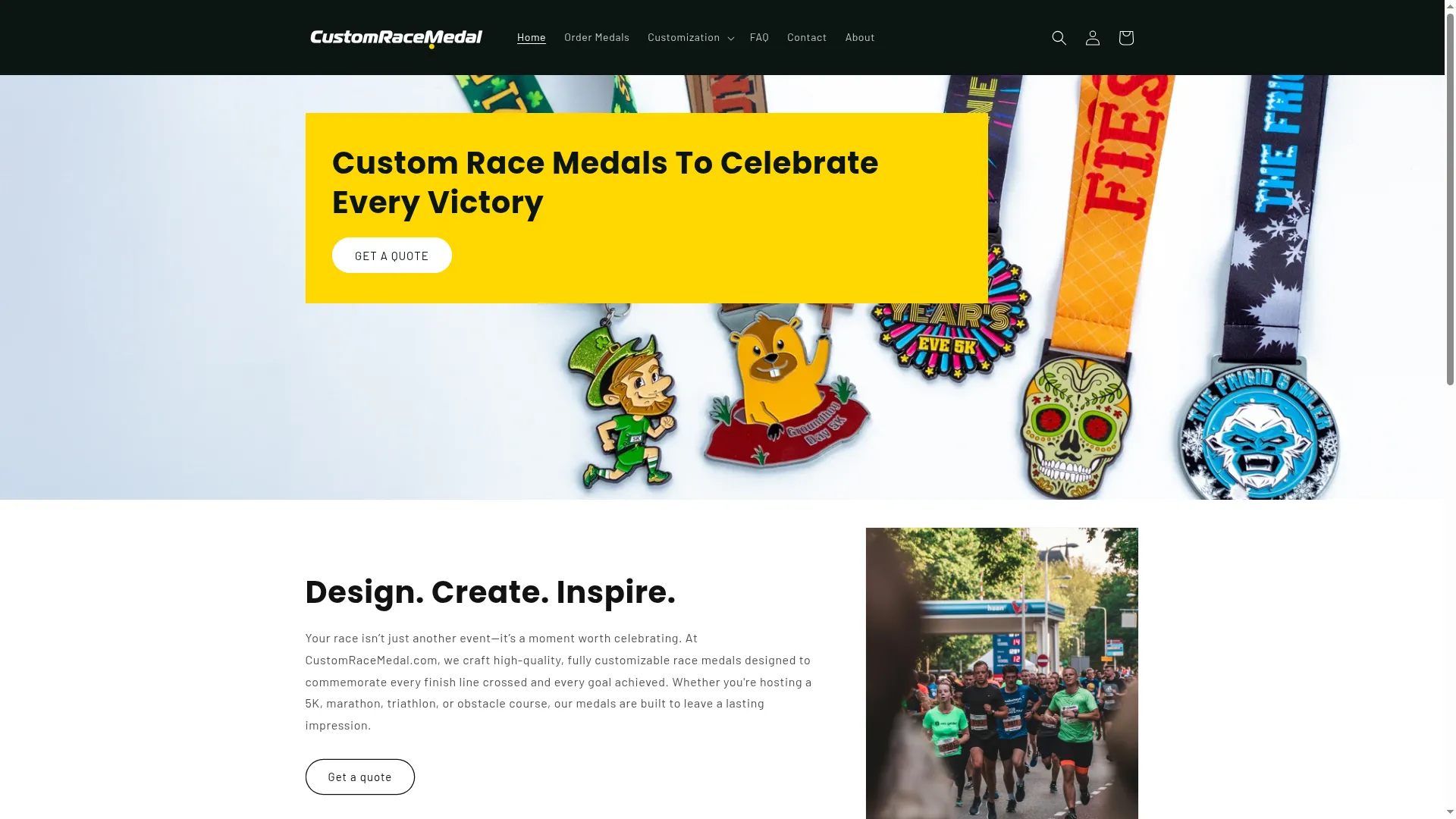Customracemedal.com