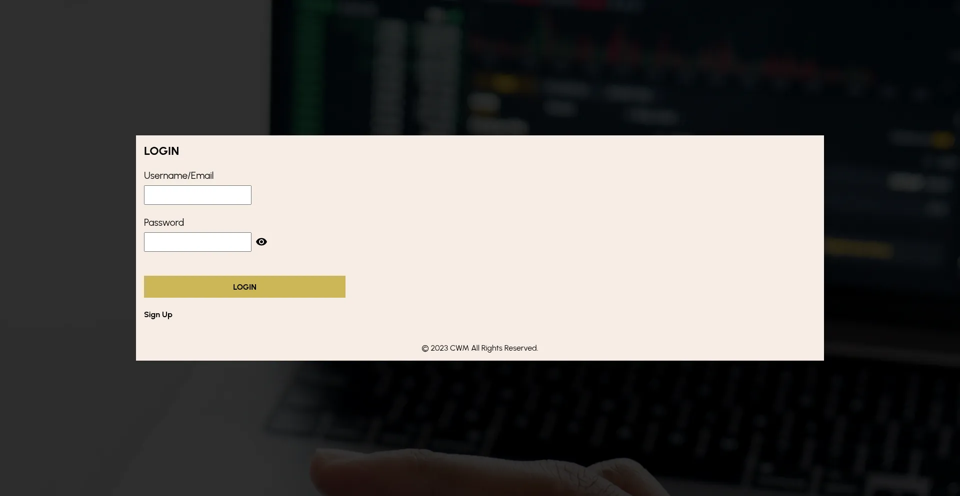 Website screenshot of Cwm-web.live