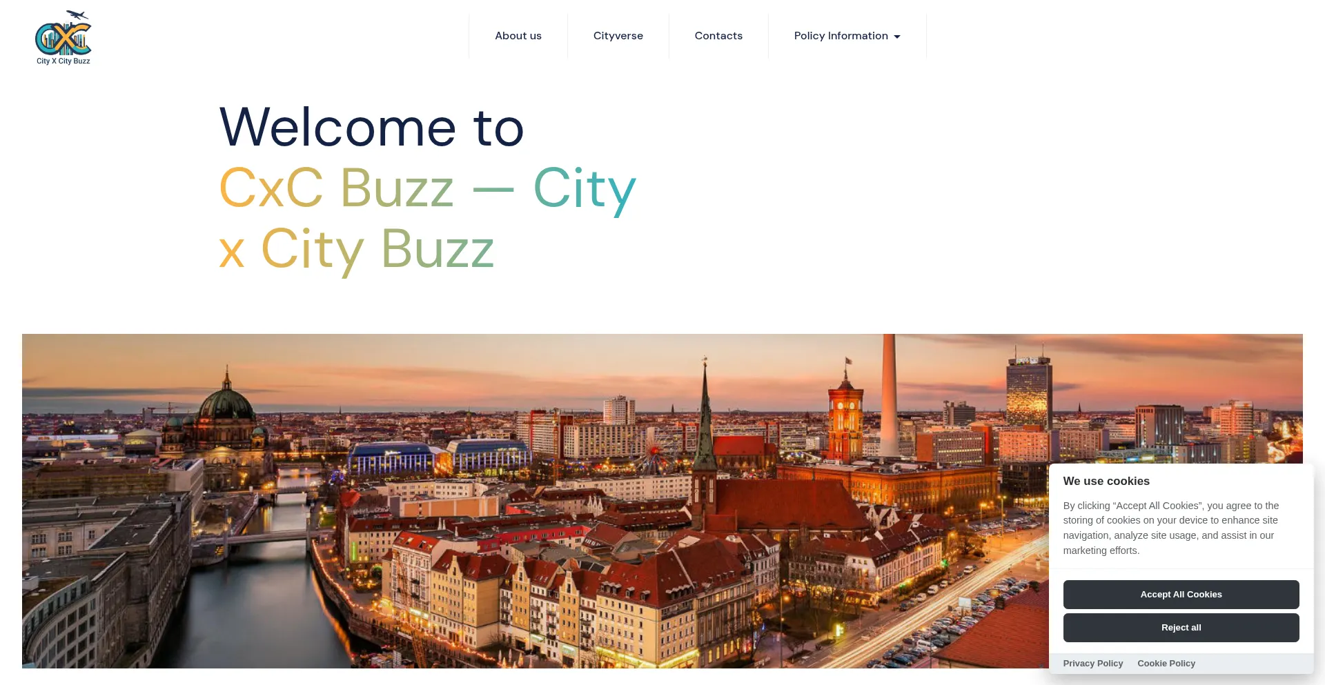 Website screenshot of Cxcbuzz.com