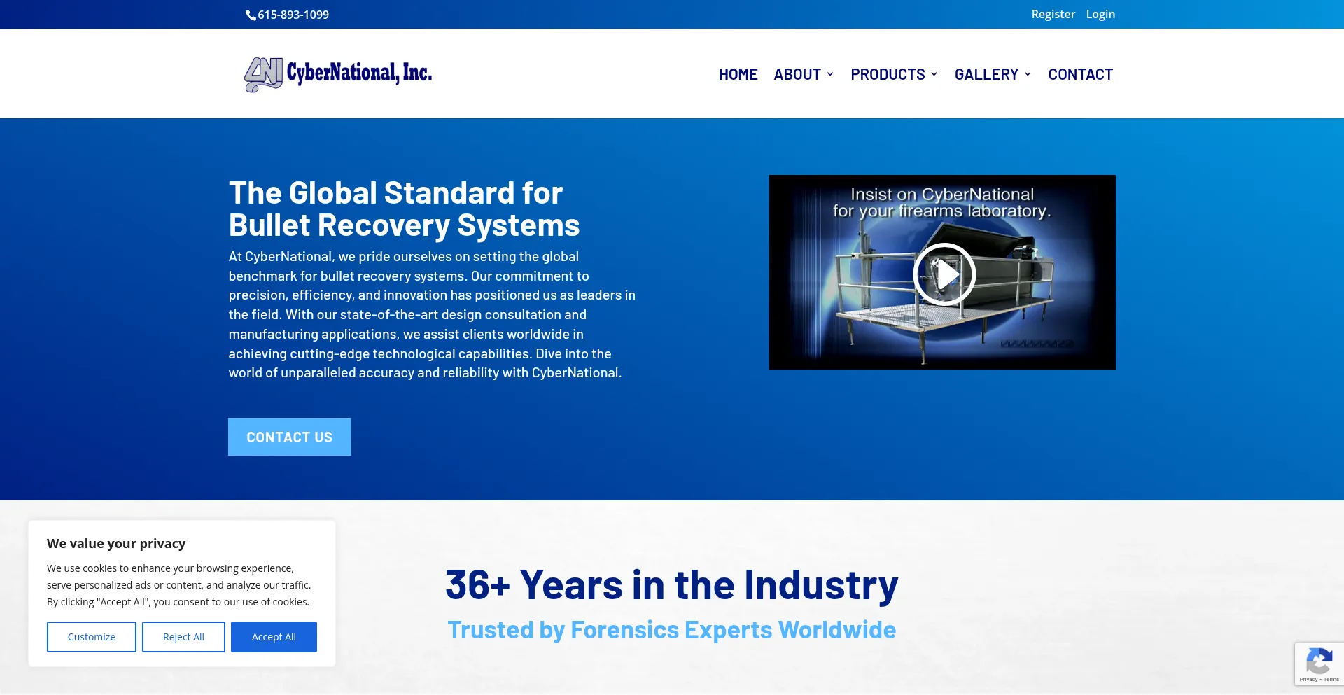 Website screenshot of Cyber-national.com