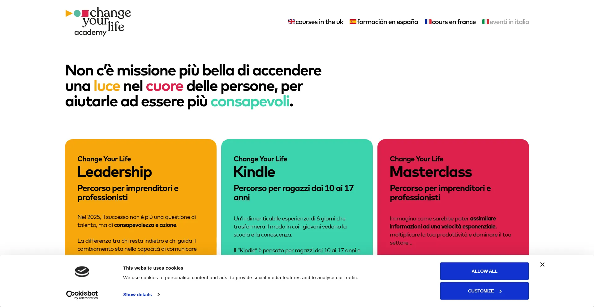Website screenshot of Cylacademy.com
