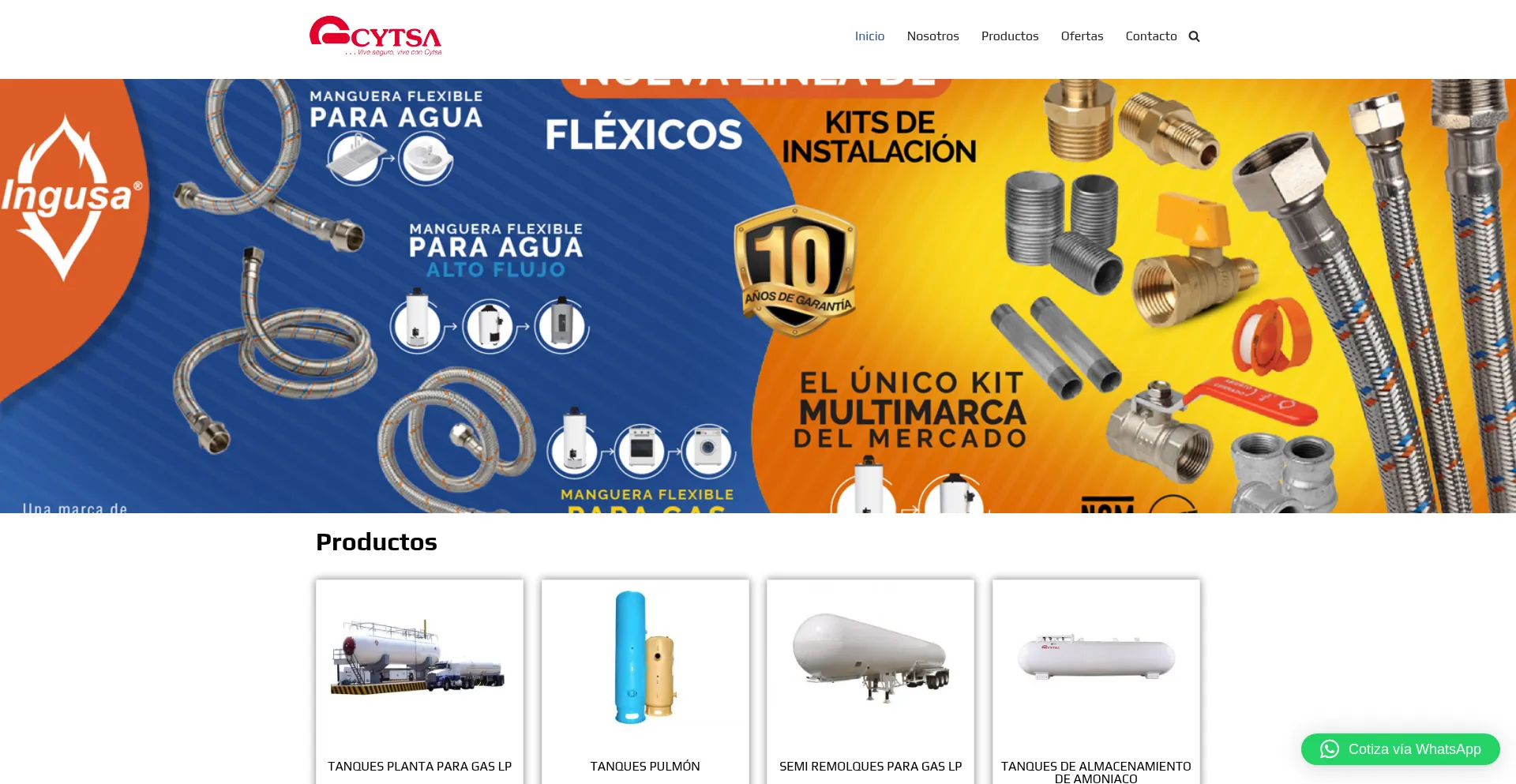 Website screenshot of Cytsa-instalaciones.com