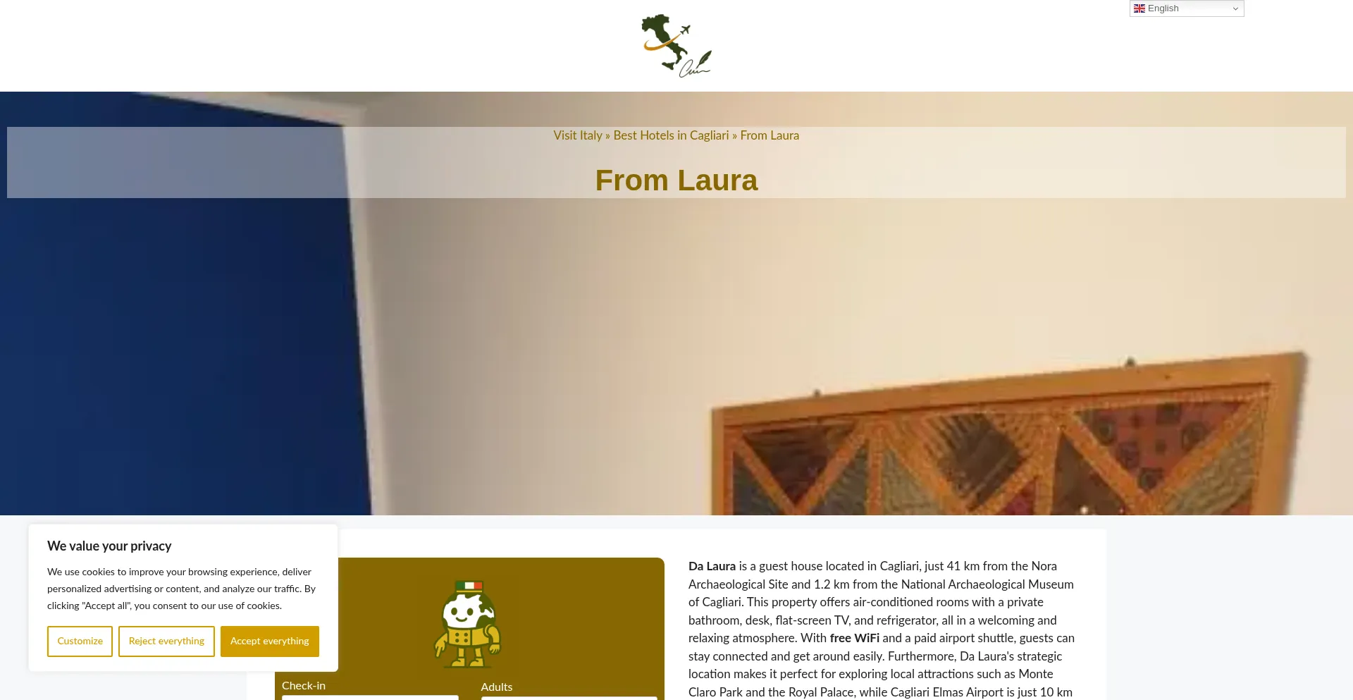 Website screenshot of Da-laura.dreaminginrome.com