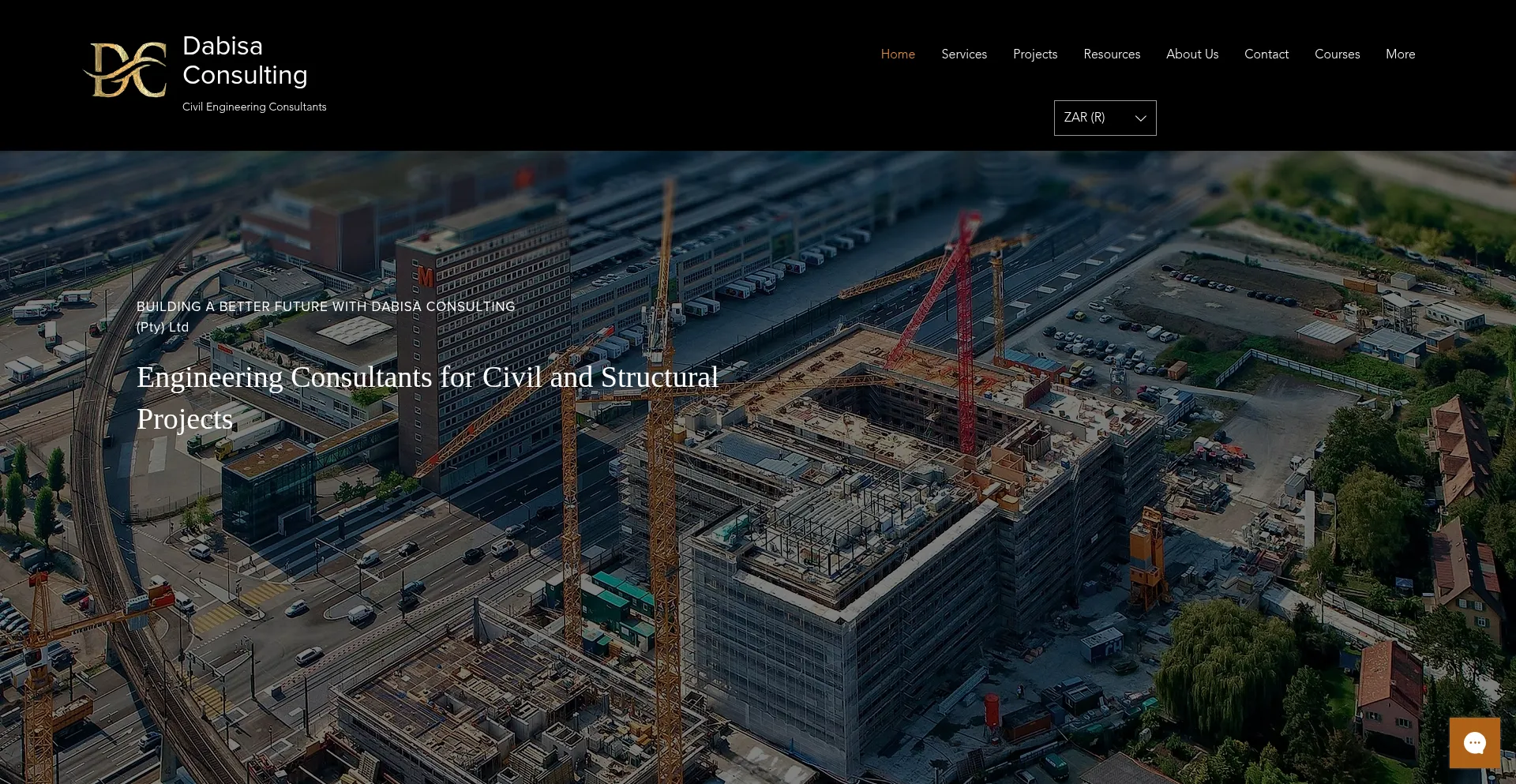 Website screenshot of Dabisa.co.za