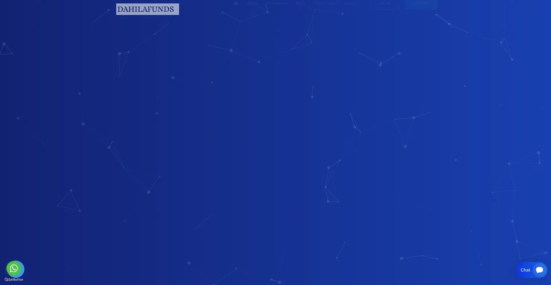 Website screenshot of Dahilafunds.com