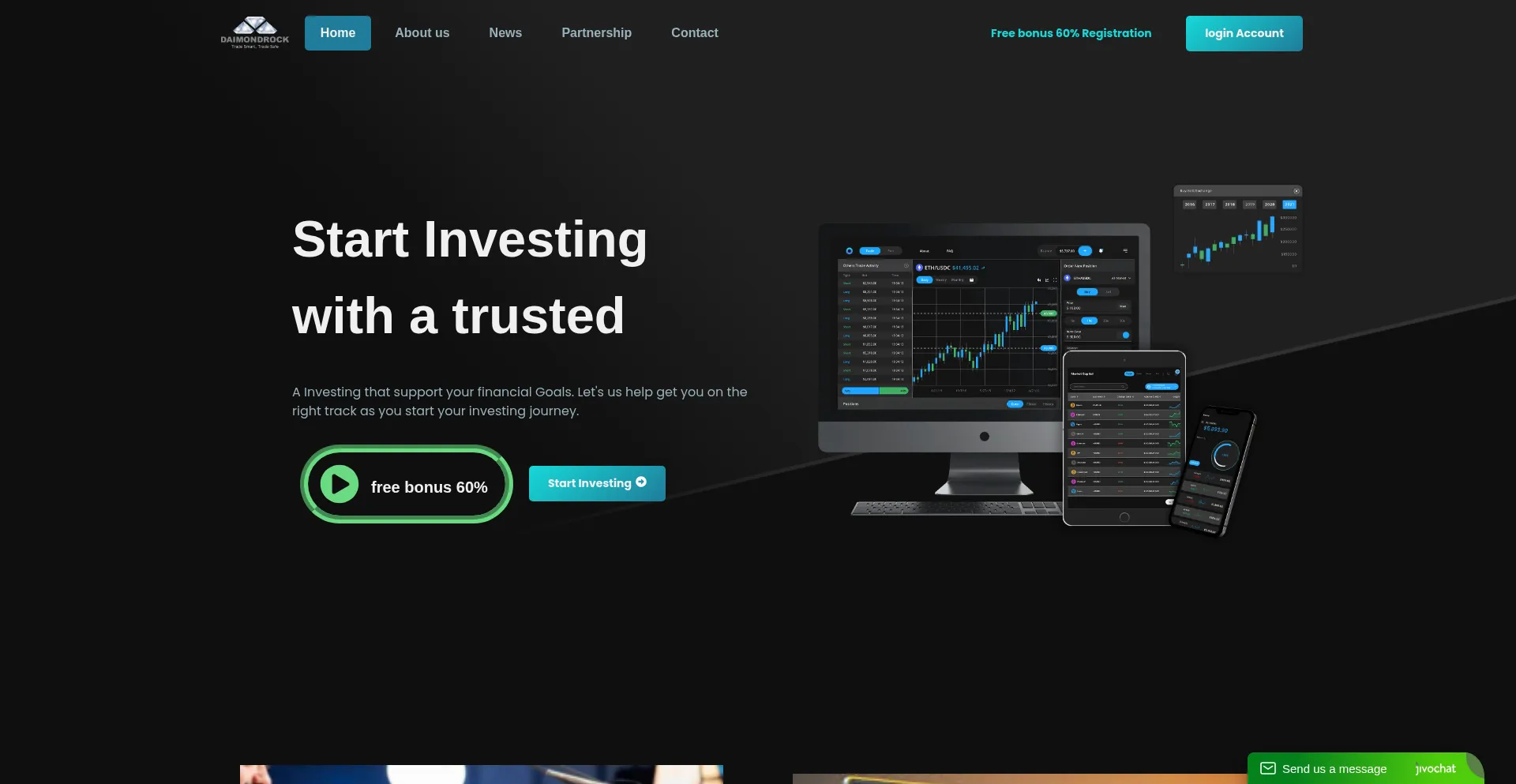 Website screenshot of Daimondrock.com