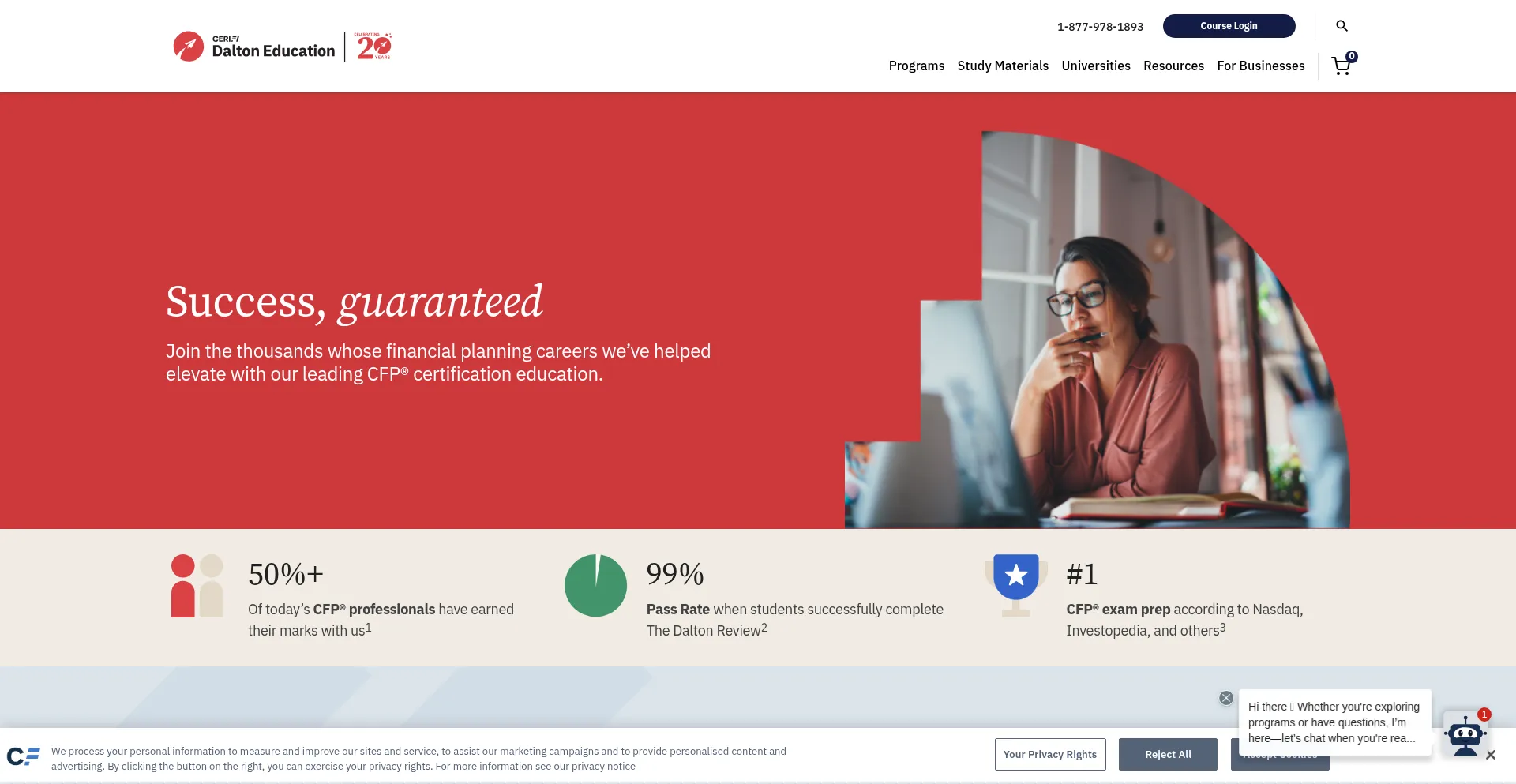 Website screenshot of Dalton-education.com