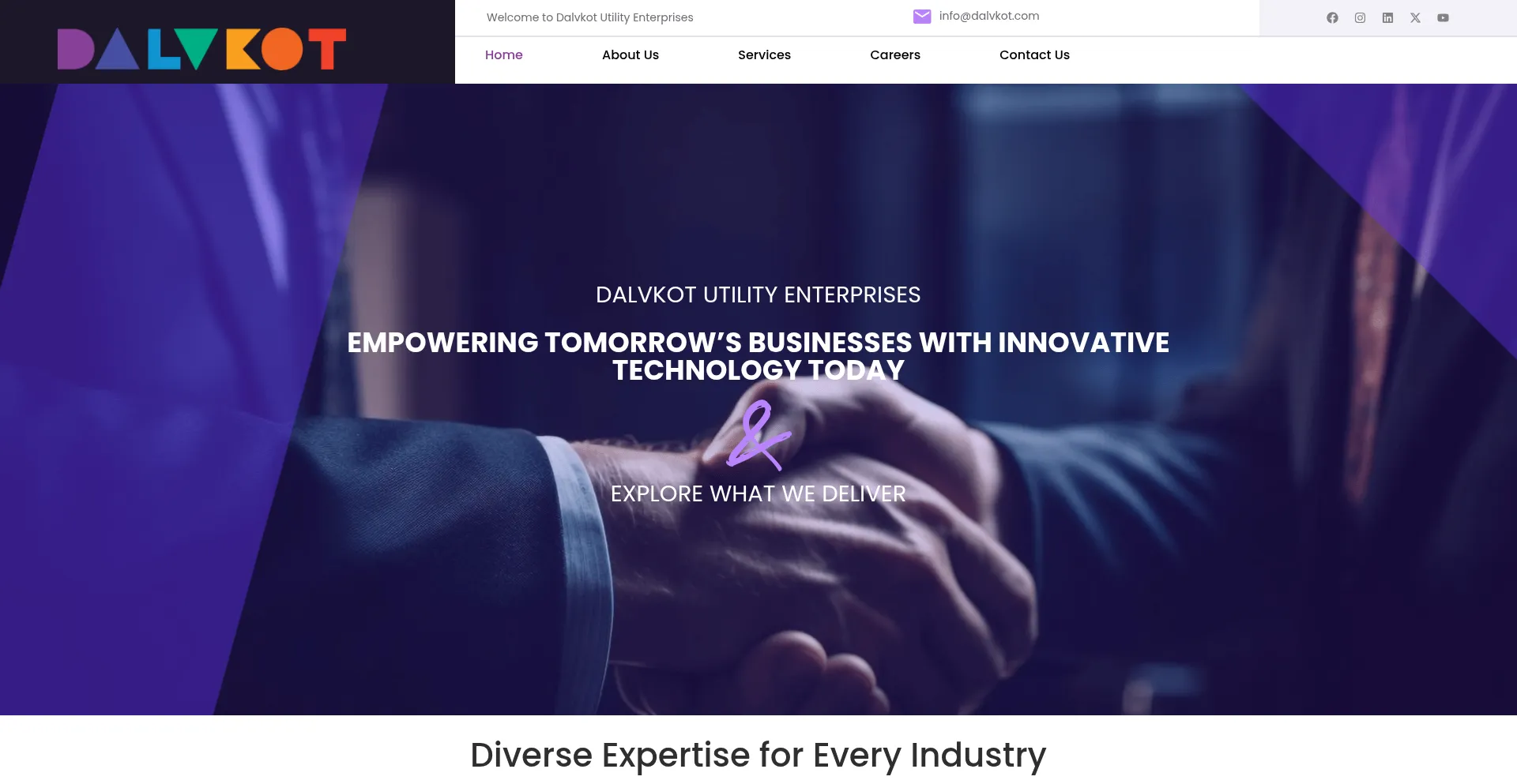 Website screenshot of Dalvkot.com