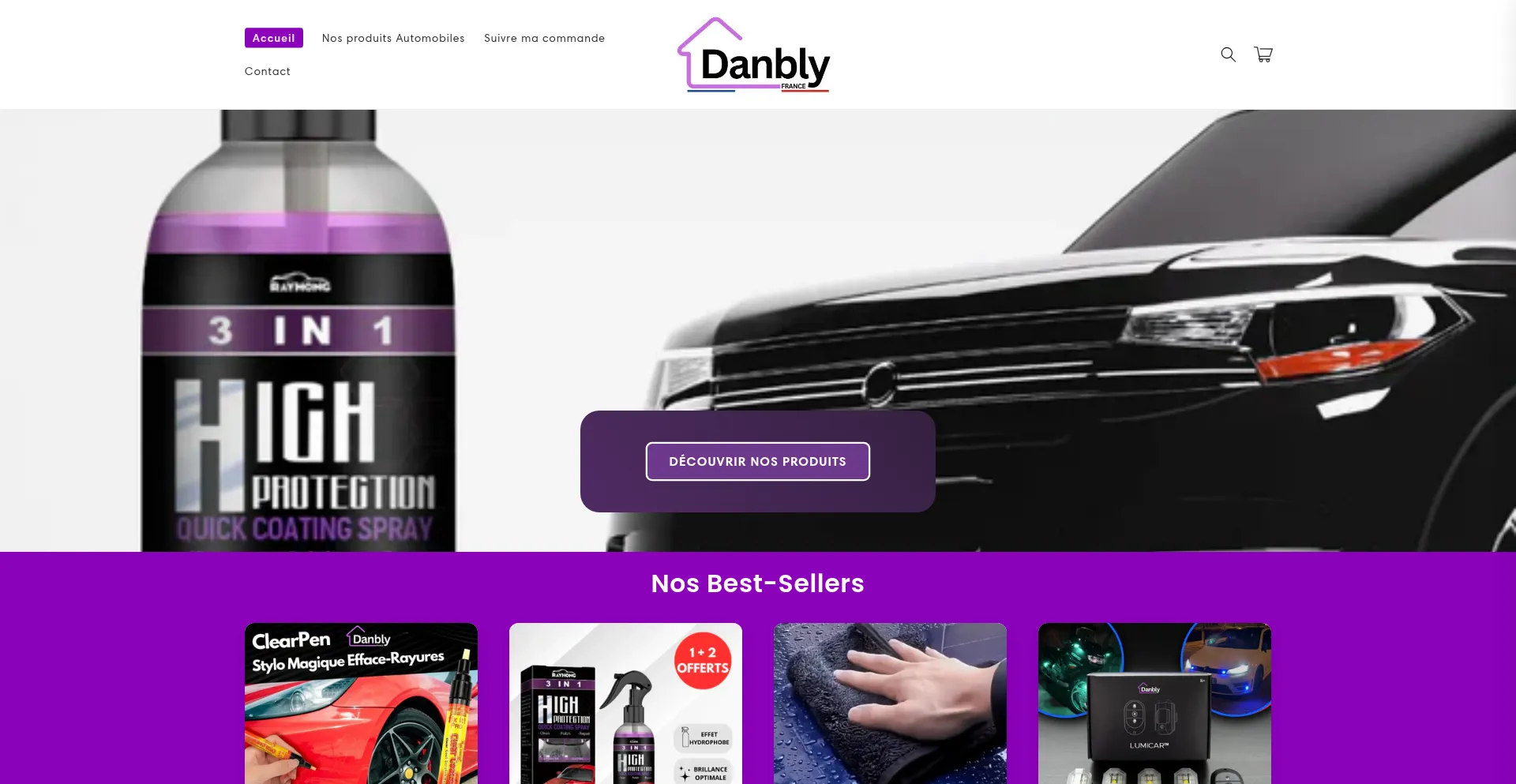 Website screenshot of Danbly.com
