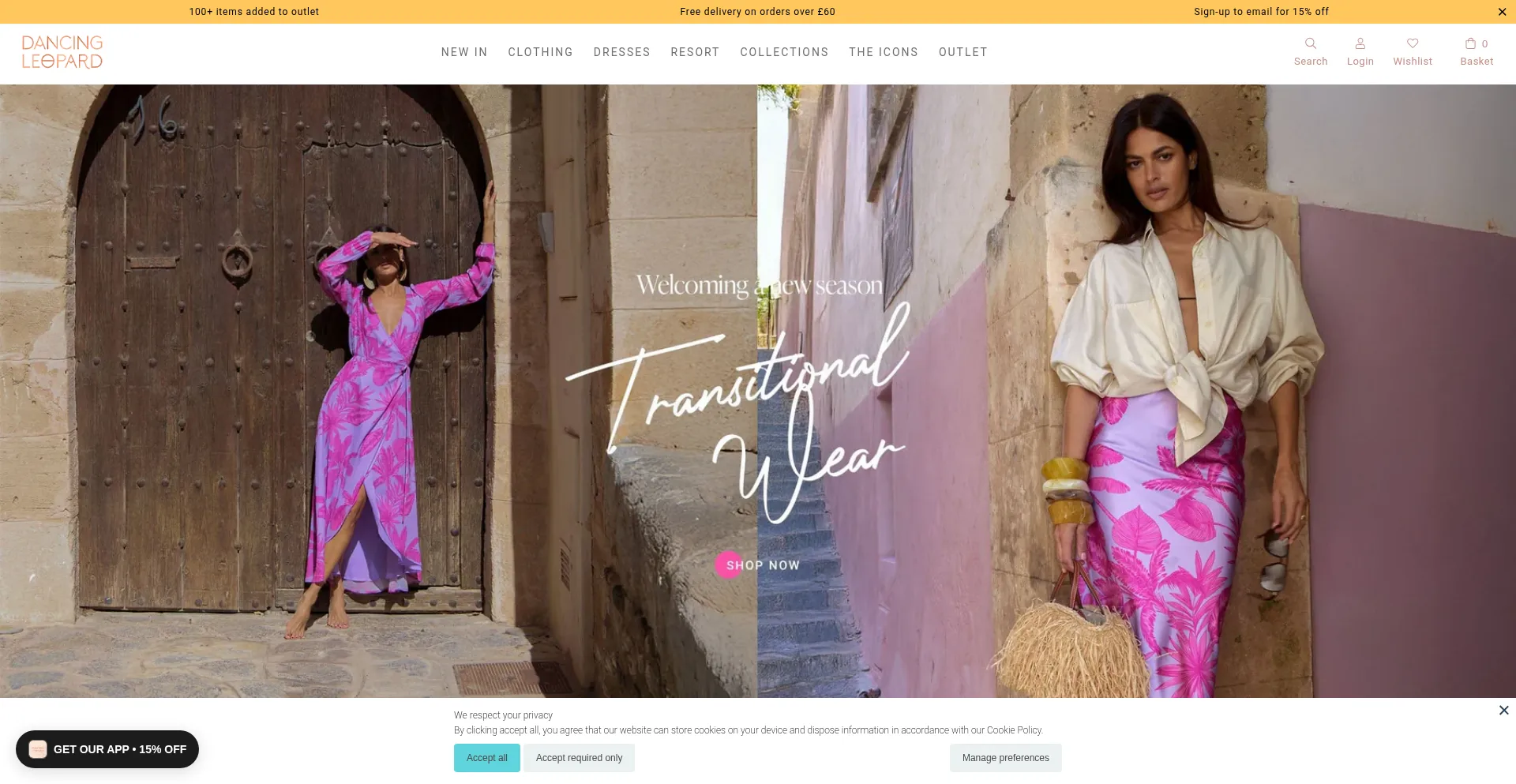 Website screenshot of Dancingleopard.co.uk