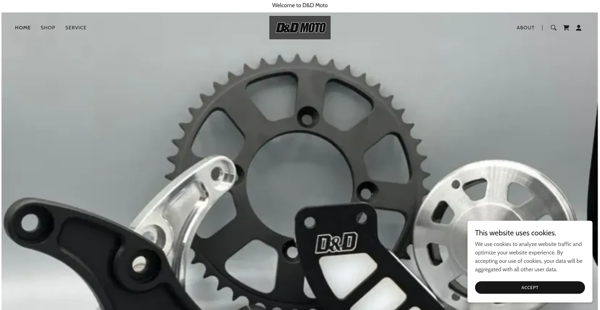 Website screenshot of Danddmoto.com