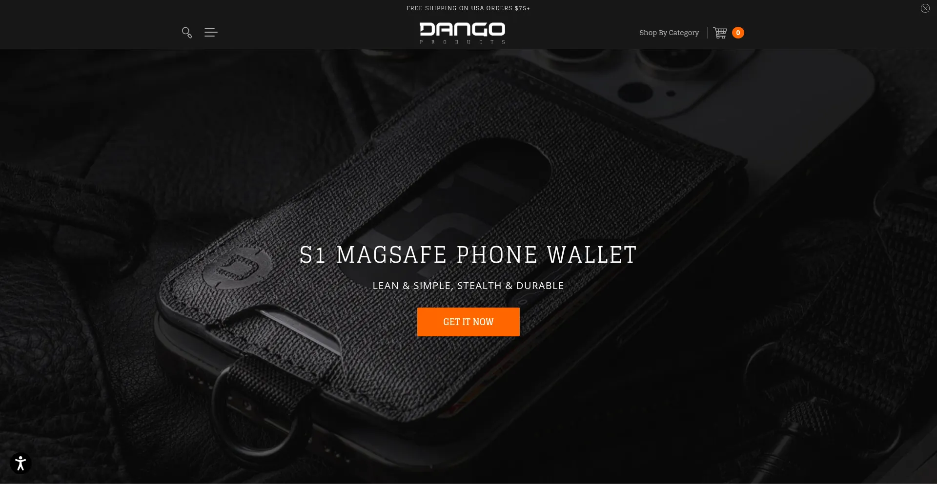 Website screenshot of Dangoproducts.com