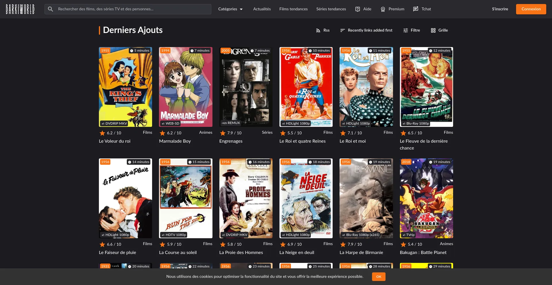 Website screenshot of Darkiworld3.com