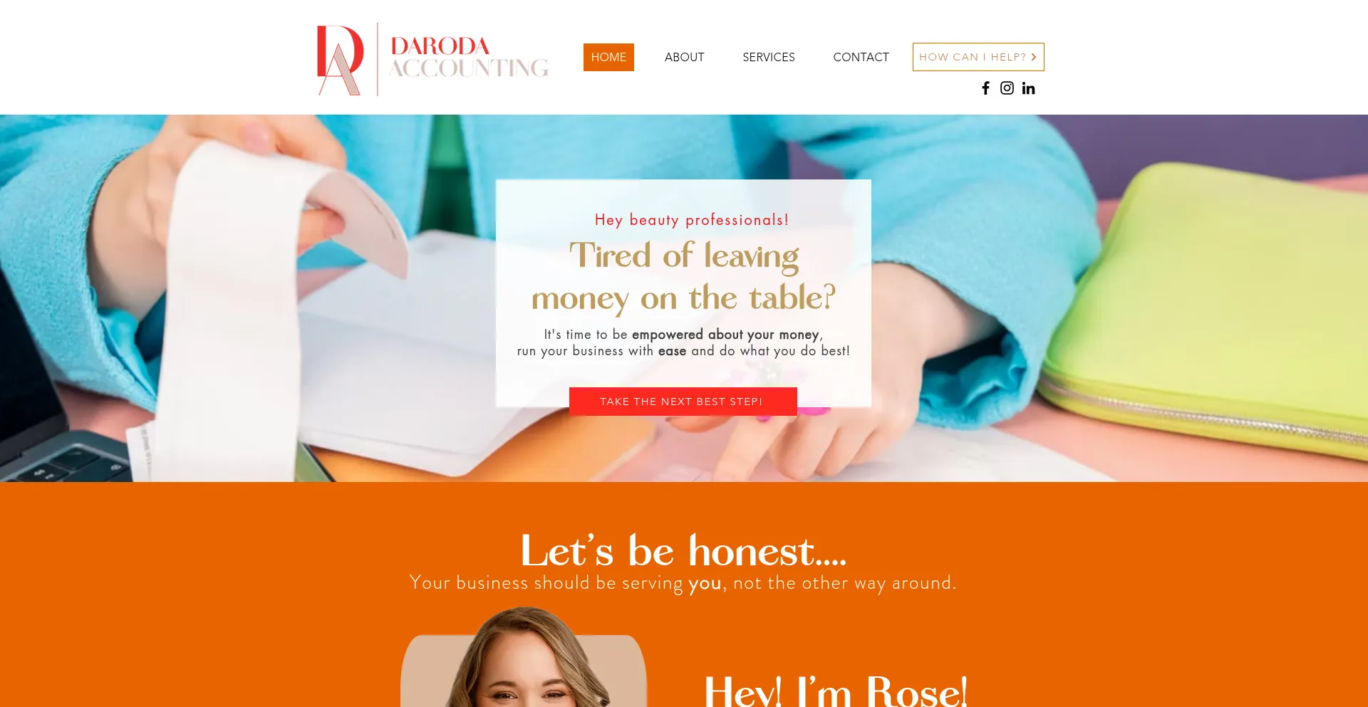 Website screenshot of Darodaaccounting.com