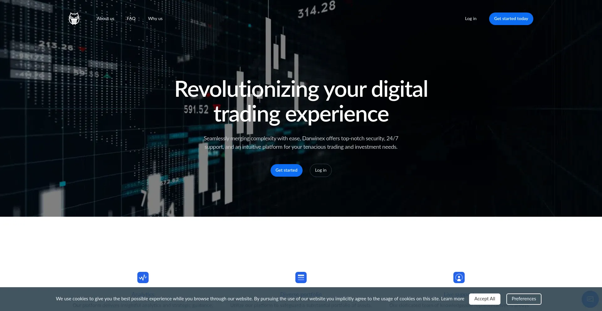 Website screenshot of Darwinexhub.com