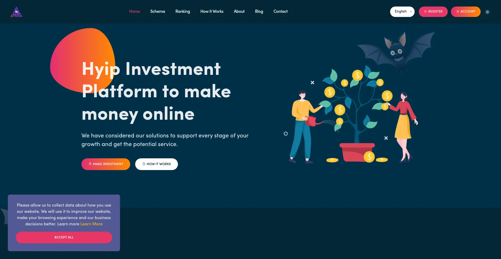 Website screenshot of Dash.spacexminers.com