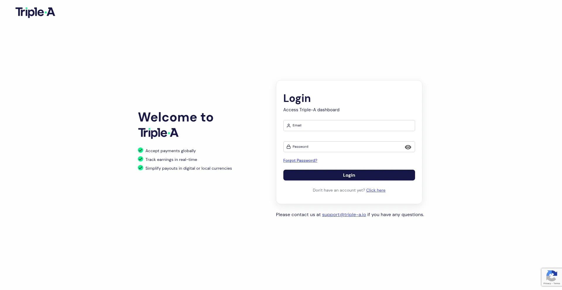 Dashboard.triple-a.io