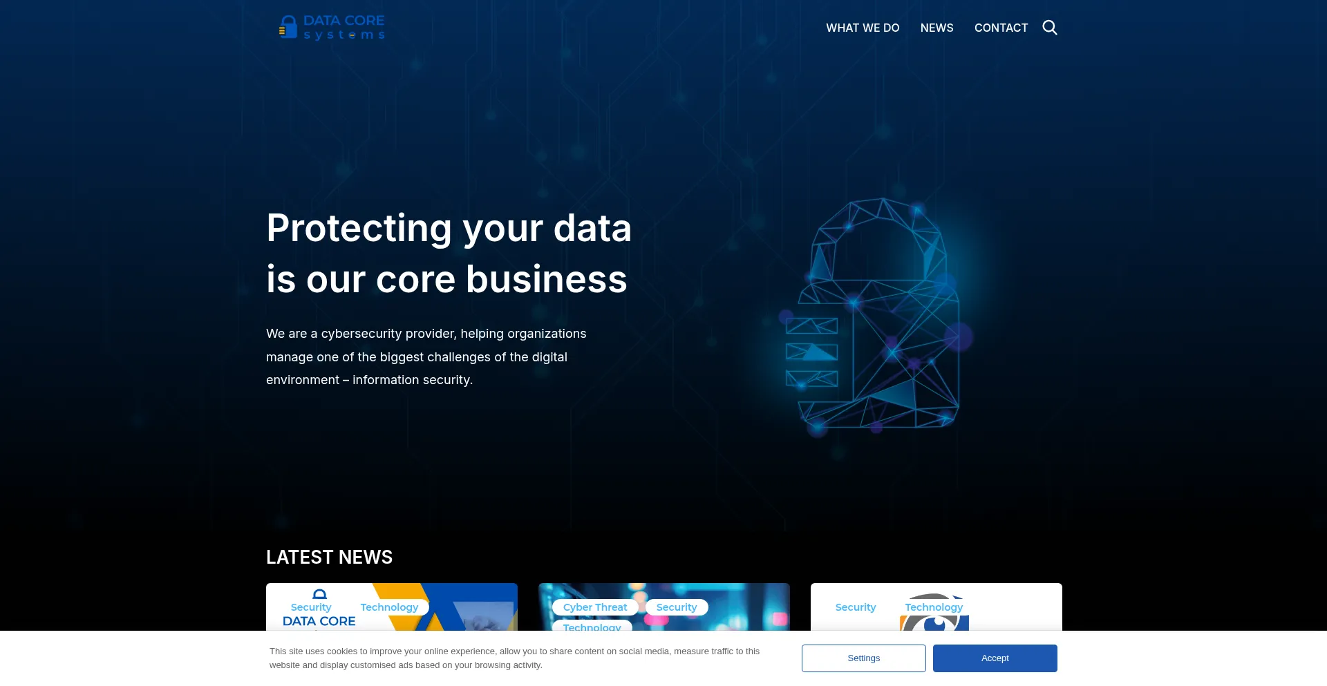 Website screenshot of Datacoresystems.ro