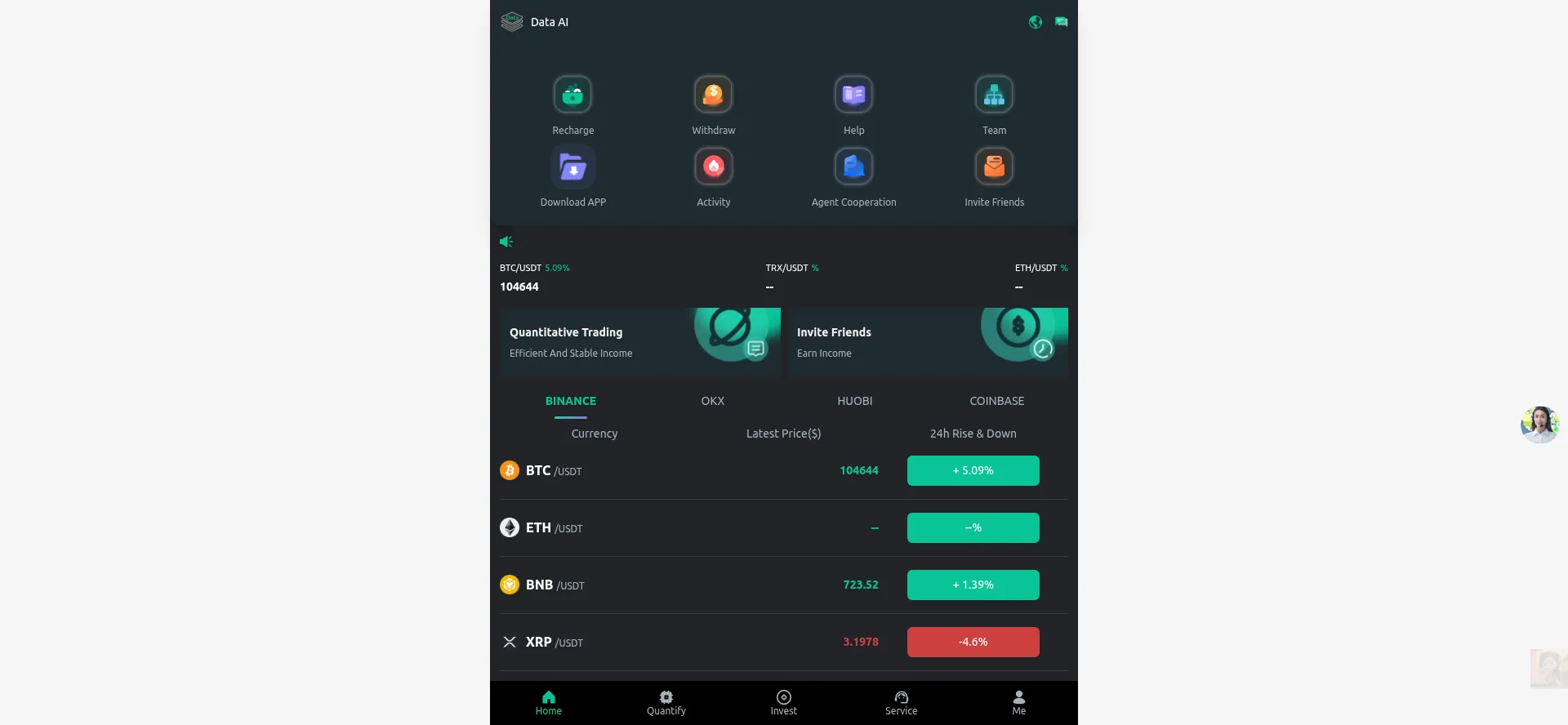 Website screenshot of Dataminr-ai.net