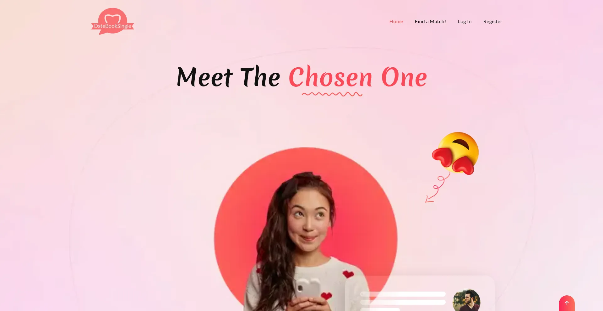Website screenshot of Datebooksingle.com