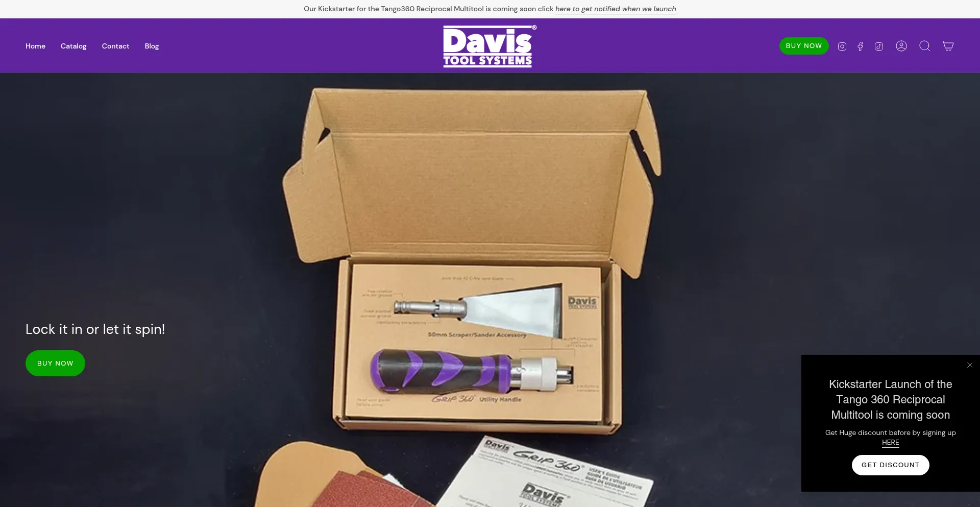 Website screenshot of Davistoolsystems.com