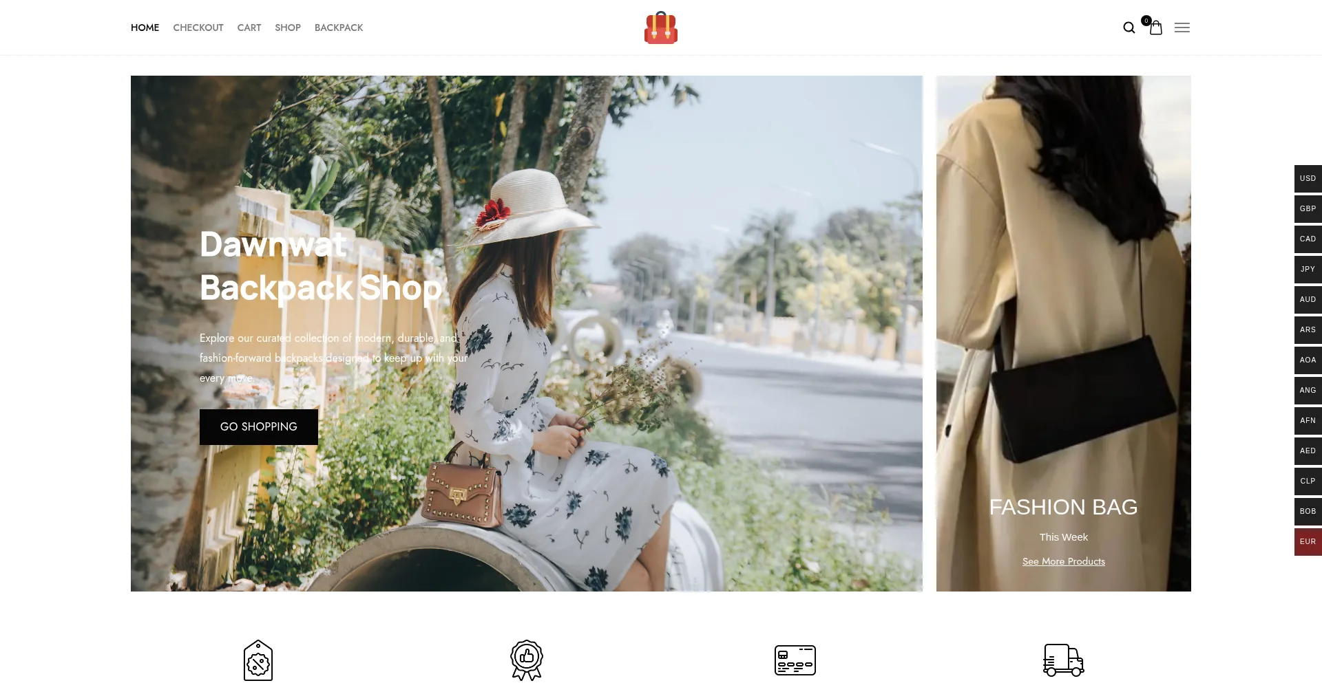 Website screenshot of Dawnwat.shop