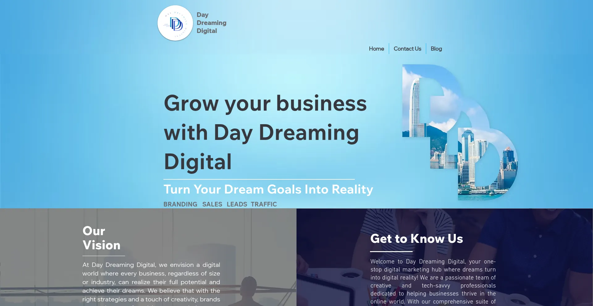 Website screenshot of Daydreamingdigital.com