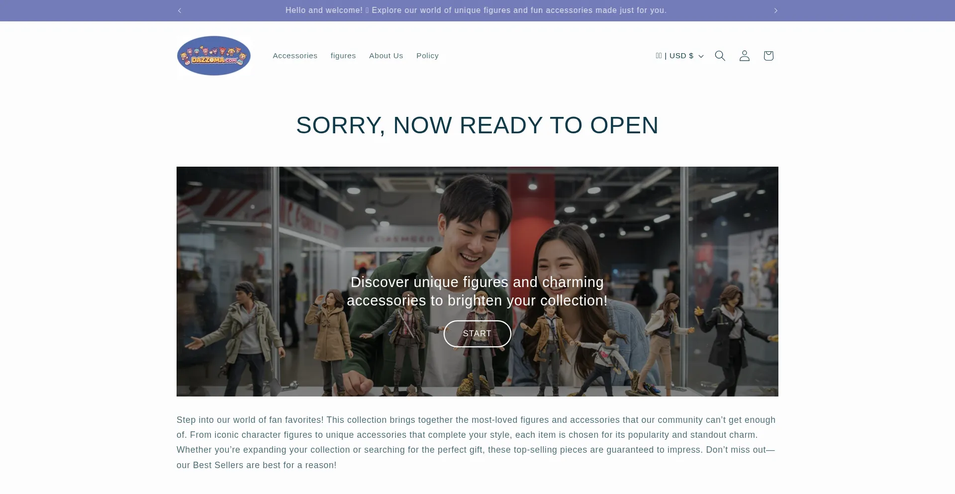 Website screenshot of Dazzoma.com