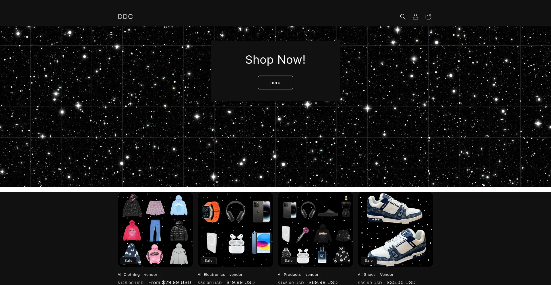 Website screenshot of Ddcvendors.com
