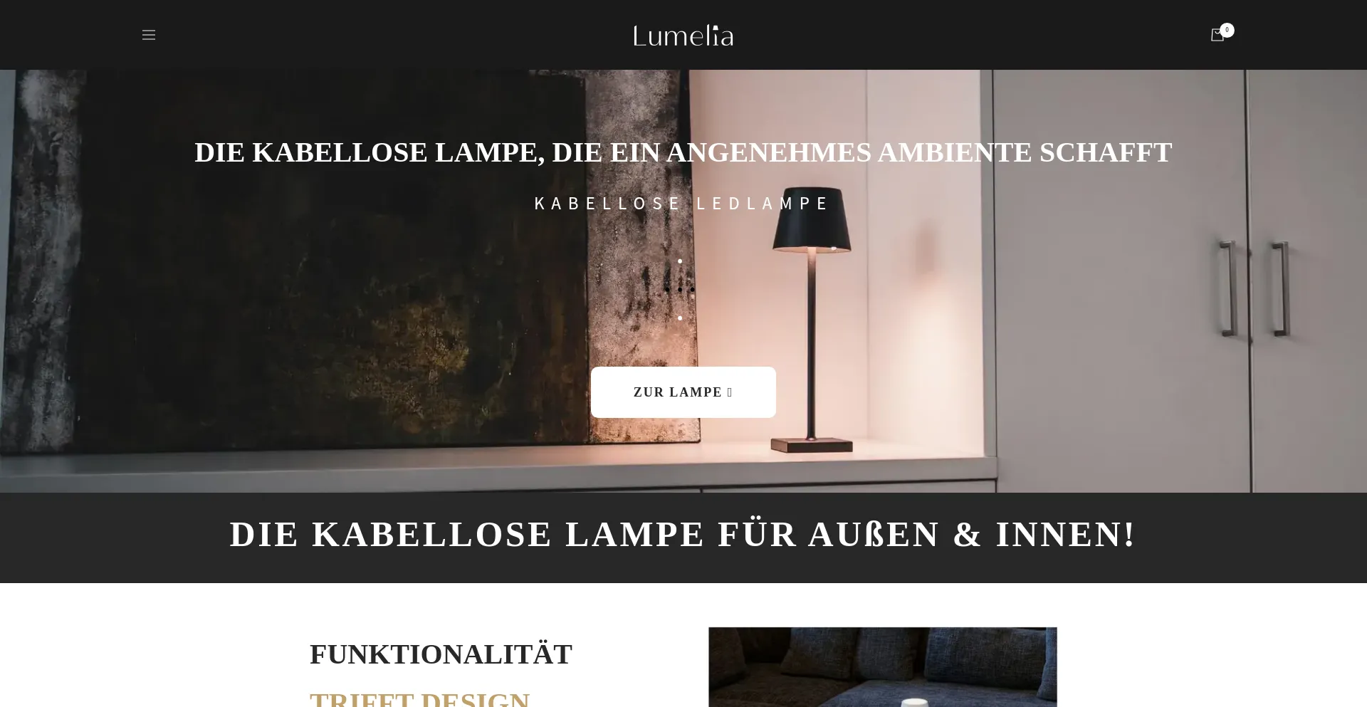 Website screenshot of De-lumelia.com