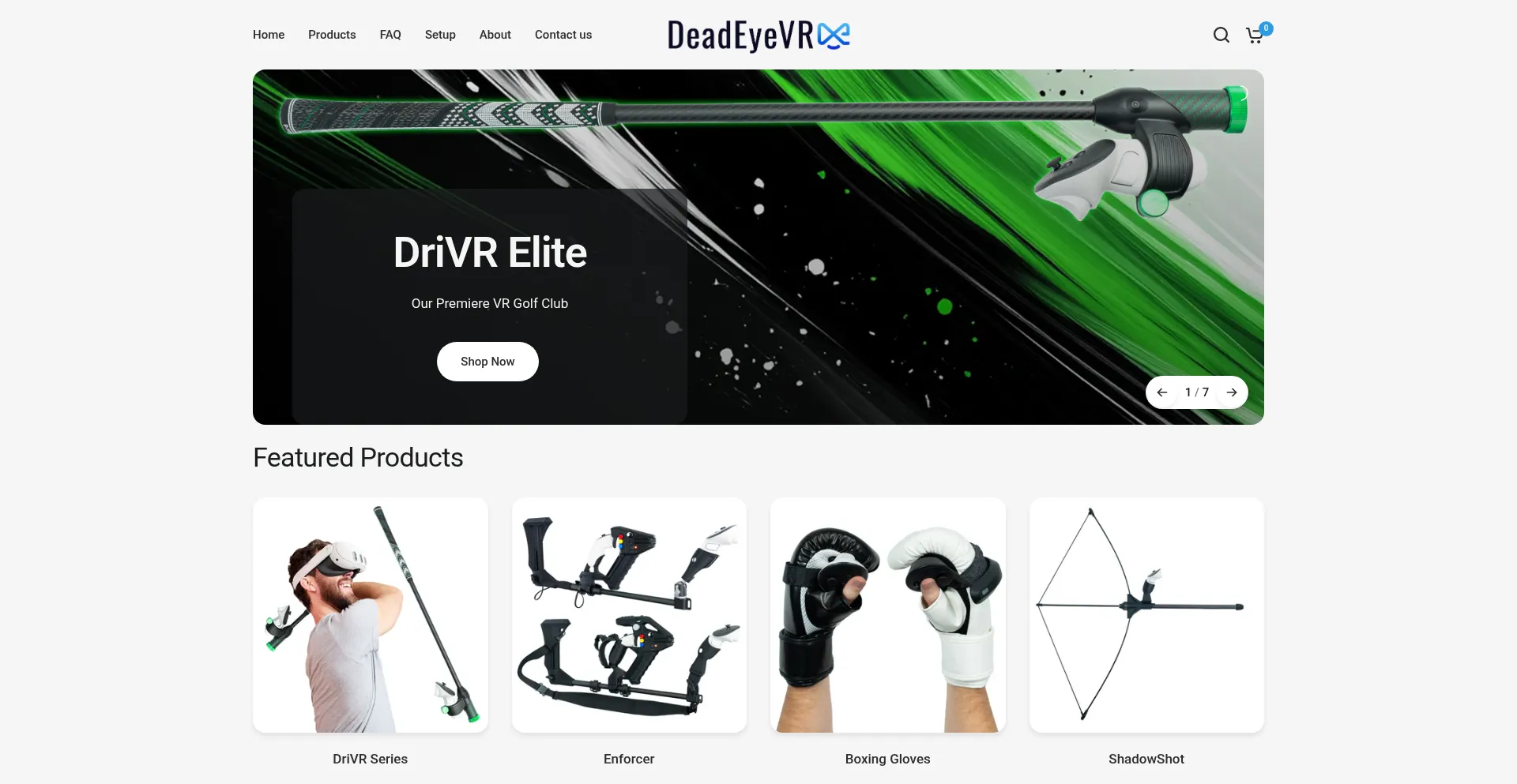 Website screenshot of Deadeyevr.com