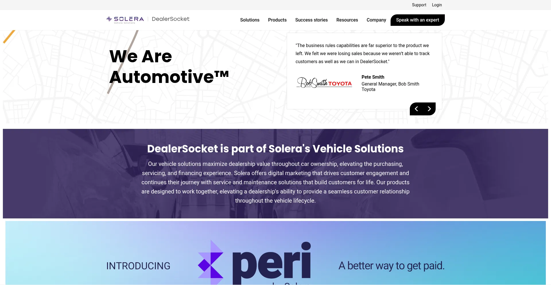Website screenshot of Dealersocketpro.com