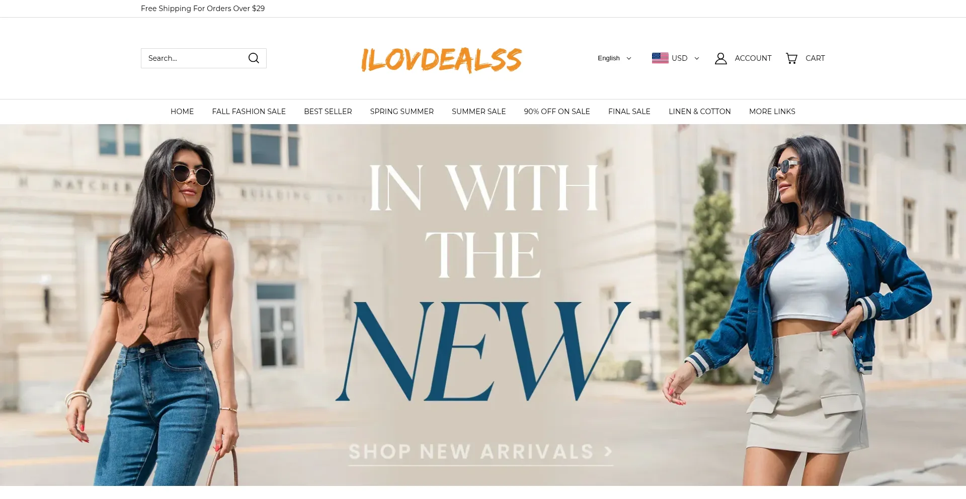 Website screenshot of Dealsllovers.com