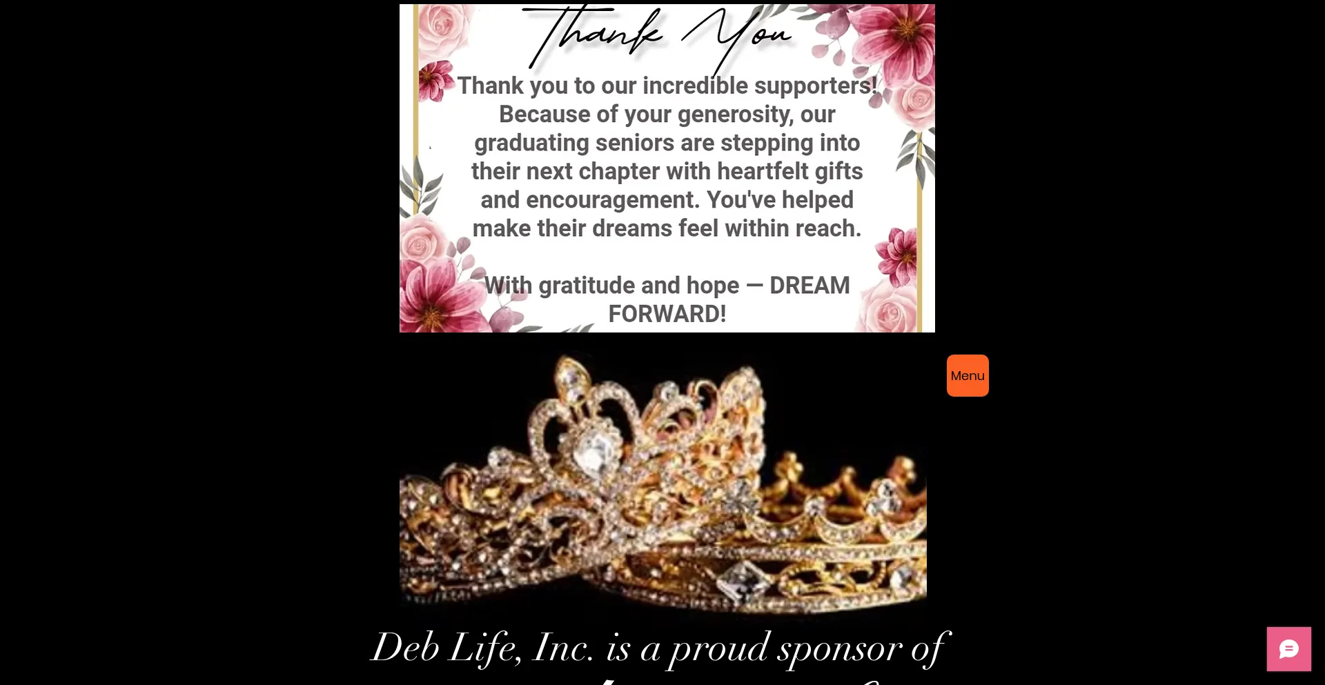 Website screenshot of Deblife.org