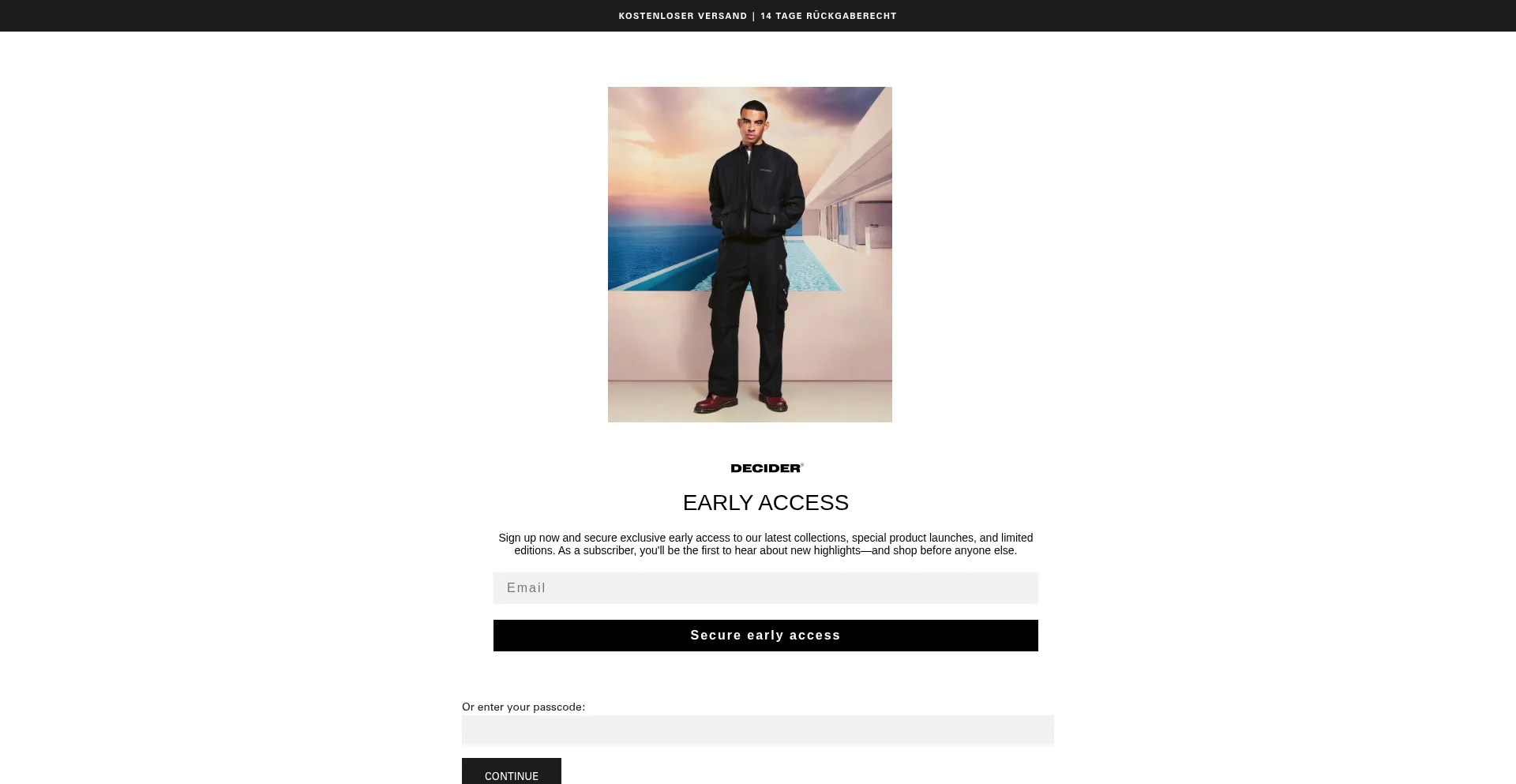 Website screenshot of Decideroff.com