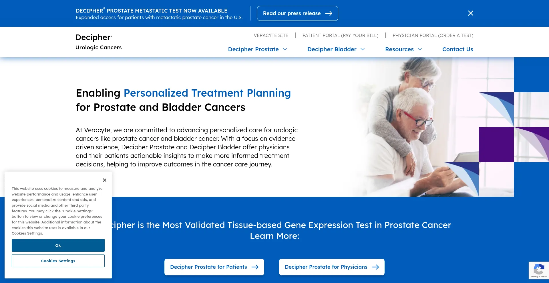 Website screenshot of Decipherbio.com