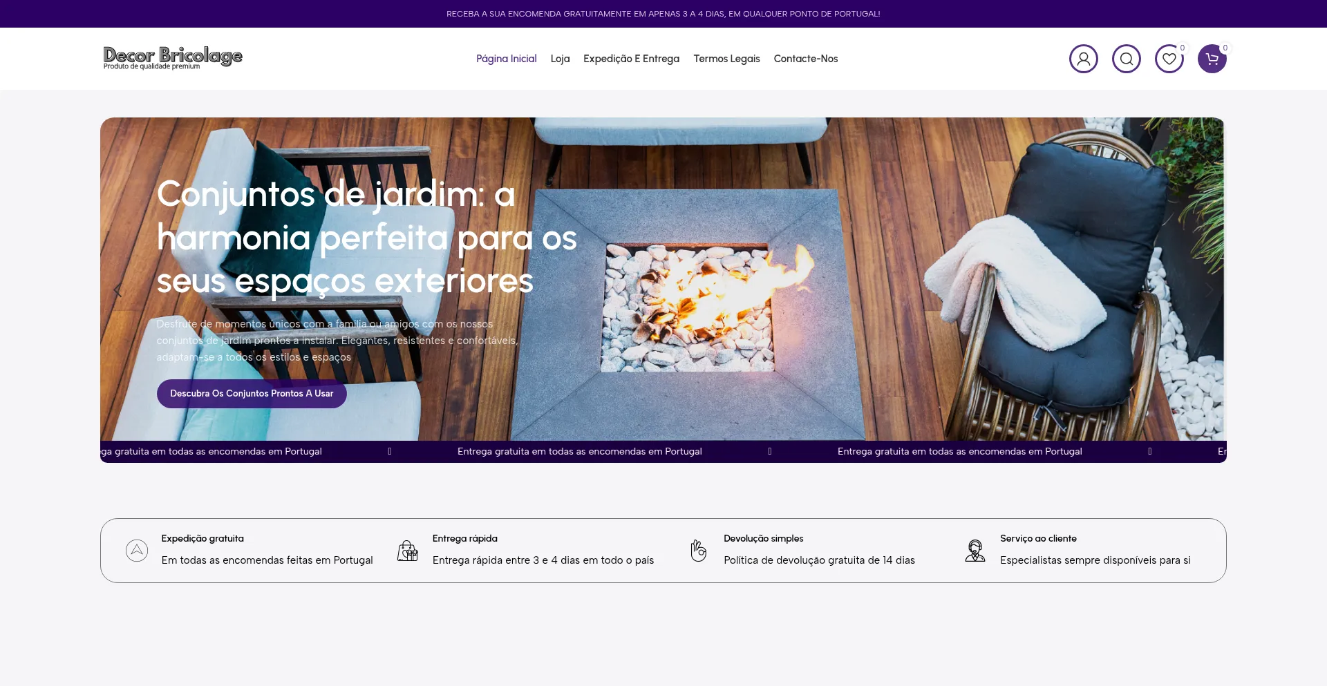 Website screenshot of Decor-bricolage.com