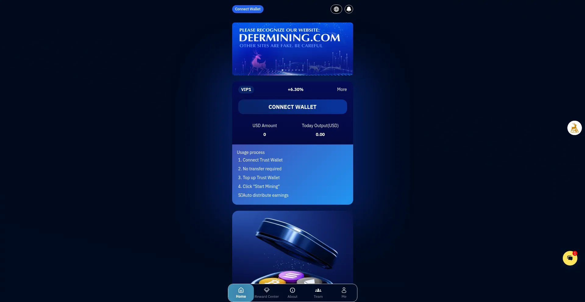 Website screenshot of Deer-mining.com