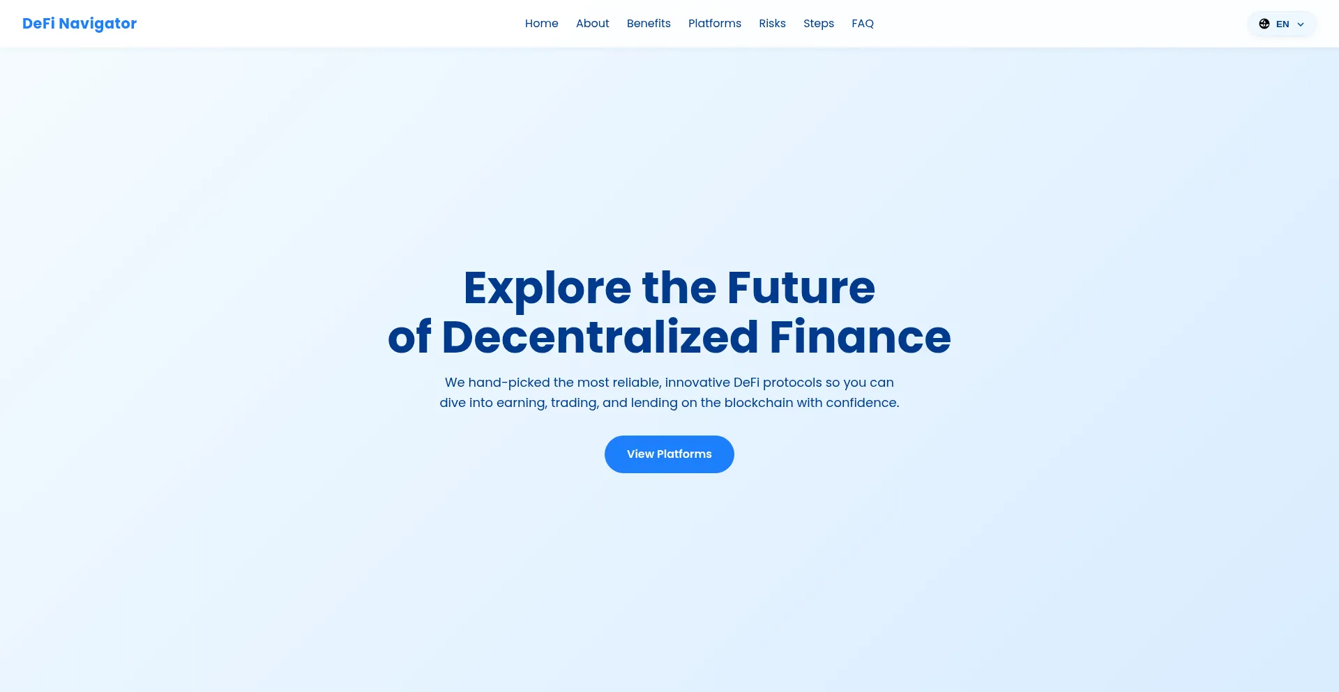 Website screenshot of Definavigator.click