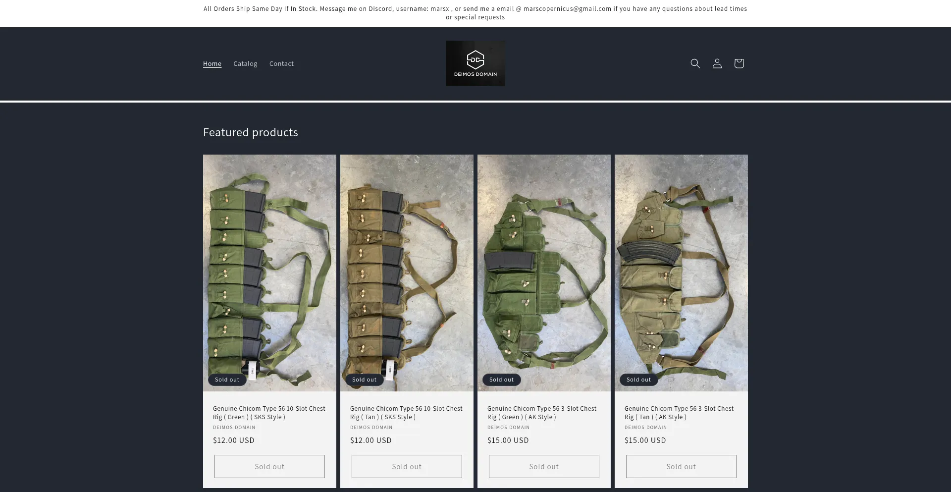 Website screenshot of Deimos-domain.com